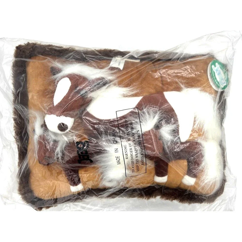 Jaag‎ Plush Horse 3D Throw Pillow Soft Mare w/ Twin Foals Vintage 15x11 NWT HTF